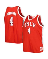 Men's Mitchell & Ness Larry Johnson Scarlet Unlv Rebels Big and Tall Swingman Jersey