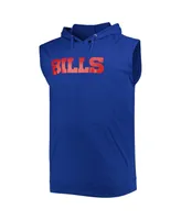 Men's Josh Allen Royal Buffalo Bills Big and Tall Muscle Pullover Hoodie