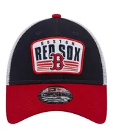 Men's New Era Navy Boston Red Sox Two-Tone Patch 9FORTY Snapback Hat