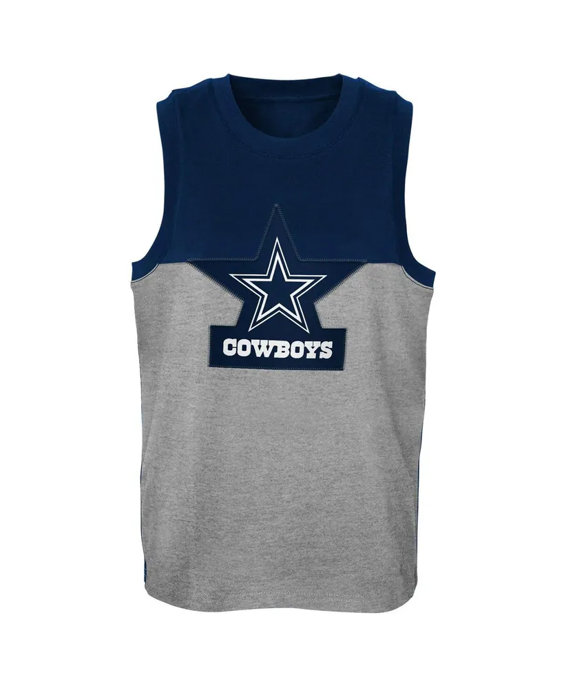 Big Boys Navy and Gray Dallas Cowboys Revitalize Tank Top