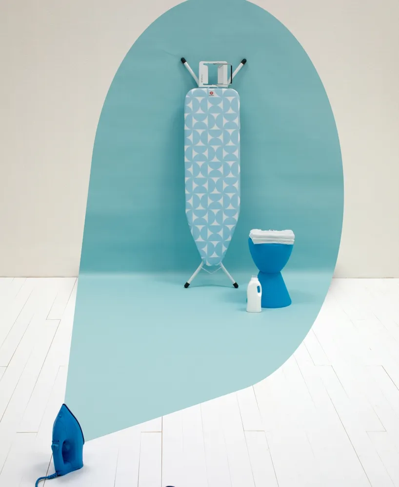 Ironing Board B, 49 x 15" 124 x 38 Centimeter with Steam Iron Rest, 0.9" 22 Milimeter and White Frame