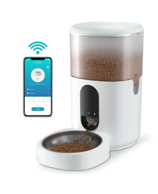 eco4life WiFi Smart Pet Feeder (6L) with Stainless Steel Food Bowl