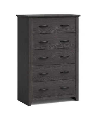 Costway 5 Drawer Chest Storage Dresser Tall Cabinet Organizer Bedroom Hallway