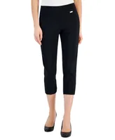 I.n.c. International Concepts Women's Petite Tummy-Control Pull-On Capri Pants