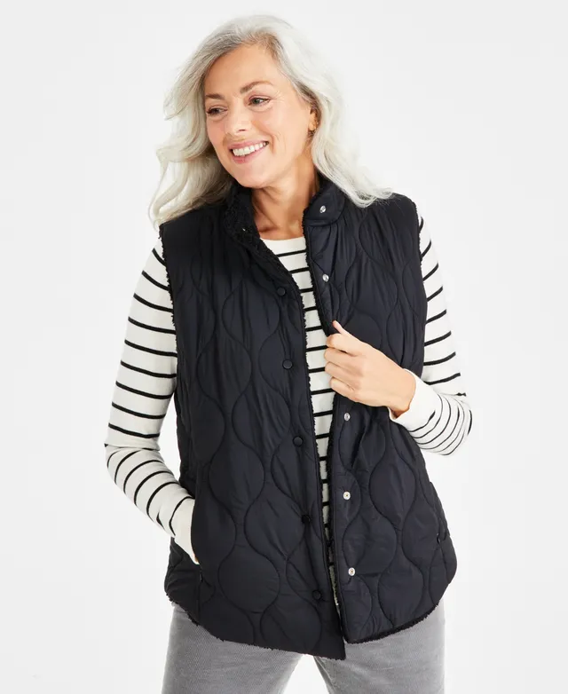 Corrine Quilted Diamond Puffer Maxi Vest In Black – K. A. Classics