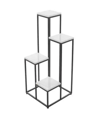 White Marble 4 Tier Plant Stand