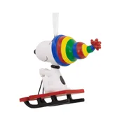 Hallmark Peanuts Snoopy Sledding Ornament - Multi