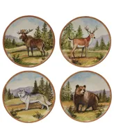 Certified International Mountain Summit Set of 4 Dinner Plates