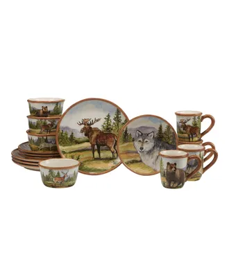 Certified International Mountain Summit 16 Piece Dinnerware Set, Service for 4