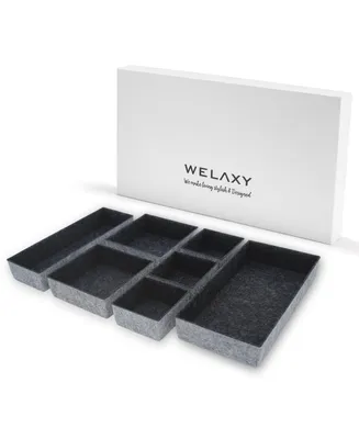 Welaxy Deluxe Piece Rectangular Organizer Bins Gift Boxed Set