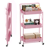 Mega Casa 5 tier Rolling Utility Cart with Lockable Wheels