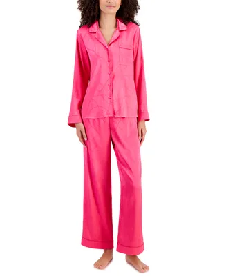 I.n.c. International Concepts Satin Notch Collar Packaged Pajama Set, Created for Macy's