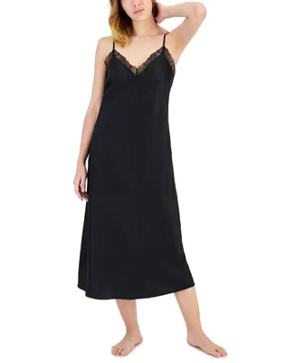 I.n.c. International Concepts Women's Lace-Trim Satin Nightgown