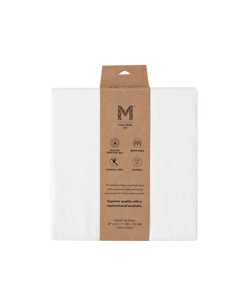 Gots Certified Organic Knit Cotton Crib Sheets, Off White