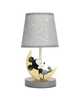 Lambs & Ivy Disney Baby Mickey Mouse Gray Celestial Lamp with Shade & Bulb