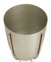 CosmoLiving Metal Small Planter with Removable Stand Set of 2