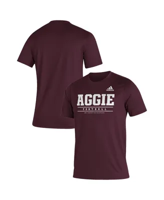 Men's adidas Maroon Texas A&M Aggies Sideline Football Locker Practice Creator Aeroready T-shirt