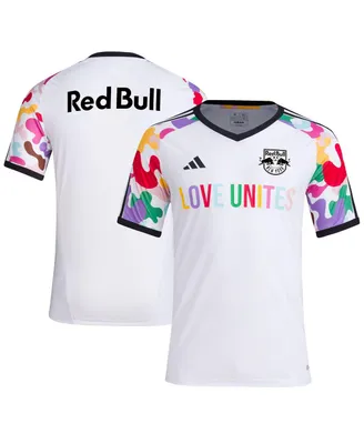 Men's adidas White New York Red Bulls 2023 Pride Pre-Match Top