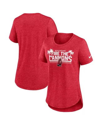 Women's Nike Heather Red Tampa Bay Buccaneers Local Fashion Tri-Blend T-shirt