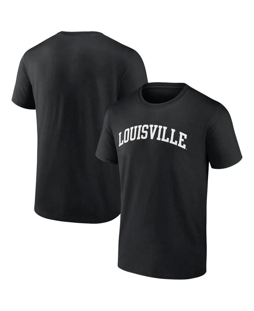 Men's Fanatics Black Louisville Cardinals Basic Arch T-shirt