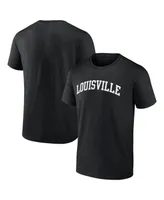 Men's Fanatics Black Louisville Cardinals Basic Arch T-shirt