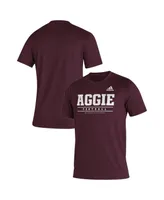 Men's adidas Maroon Texas A&M Aggies Sideline Football Locker Practice Creator Aeroready T-shirt