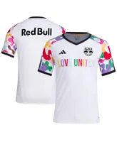 Men's adidas White New York Red Bulls 2023 Pride Pre-Match Top