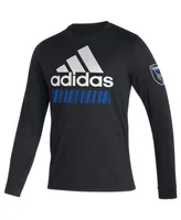 Men's adidas Black San Jose Earthquakes Vintage-Like Aeroready Long Sleeve T-shirt