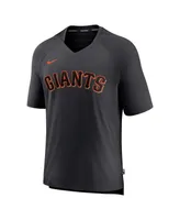 Men's Nike Black San Francisco Giants Authentic Collection Pregame Raglan Performance V-Neck T-shirt