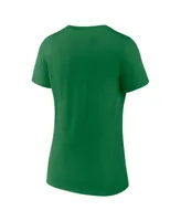 Women's Fanatics Green Oregon Ducks Basic Arch V-Neck T-shirt