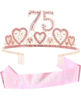 VeryMerryMakering 75th Birthday Sash and Tiara for Women