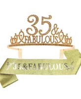 35th Birthday Sash and Tiara for Women