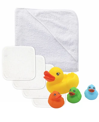 Baby Mode Signature Baby Boys or Baby Girls Bath Towel, Washcloth, and Toys, 9 Piece Set