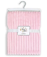 Jesse & Lulu Baby Girls Striped Blankets, 5 Piece Set