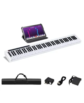 Costway 88 Keys Portable Digital Piano Toy w/ Power Supply Sustain Pedal