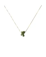 seree Butterfly - Green jade pendant necklace