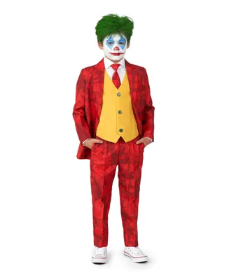 Suitmeister Big Boys Scarlet Joker Button Closure Suit Set