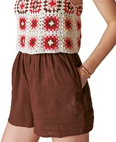 Lucky Brand Women's Crochet-Bodice Romper