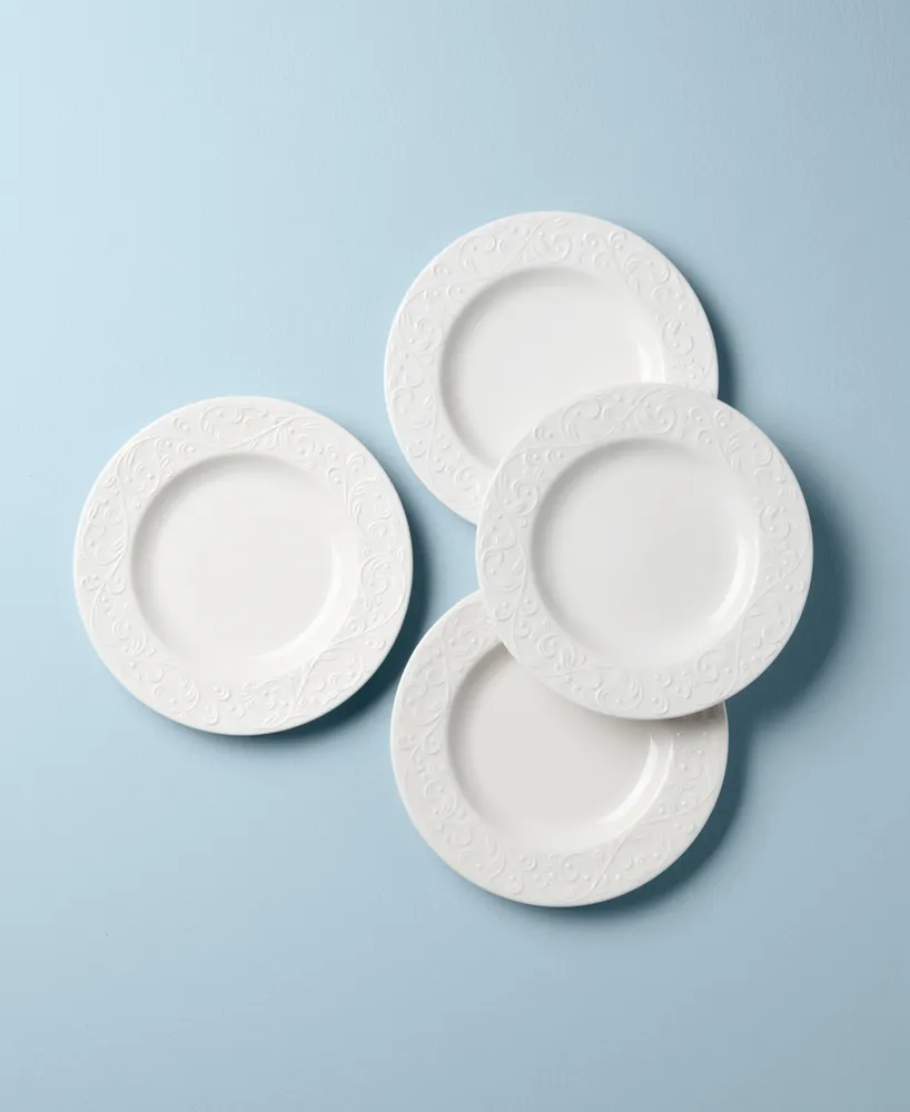 Lenox Opal Innocence Carved 4-Piece Accent Plate Set
