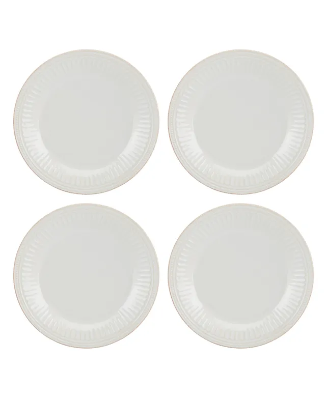 Williams Sonoma Brasserie Red-Banded Porcelain Dinner Plates, Set of 4