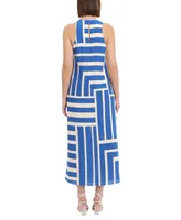 Donna Morgan Women's Striped Sleeveless Maxi Dress