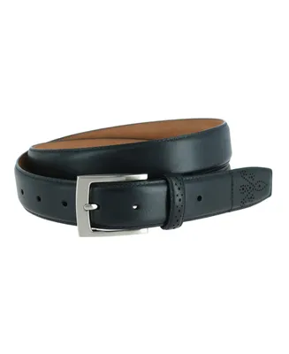 Trafalgar Men's Perforated Touch Leather Belt