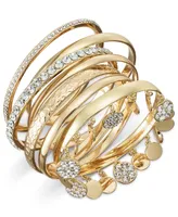 I.n.c. International Concepts 7-Pc. Set Crystal Bangle Bracelets, Created for Macy's