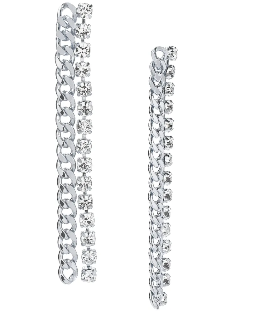 I.n.c. International Concepts Crystal Chain Linear Earrings, Created for Macy's