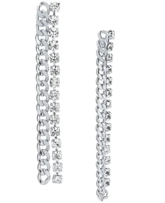 I.n.c. International Concepts Crystal Chain Linear Earrings, Created for Macy's