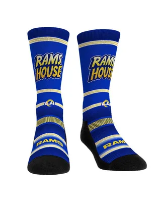 Youth Boys and Girls Rock 'Em Socks Los Angeles Rams Team Slogan Crew Socks