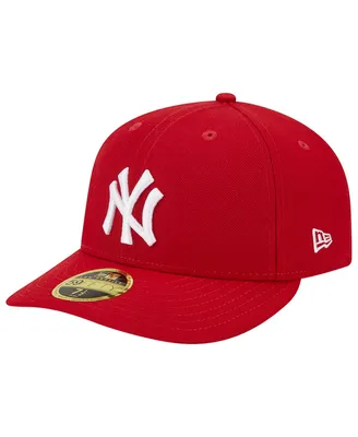 Men's New Era Scarlet New York Yankees Low Profile 59FIFTY Fitted Hat