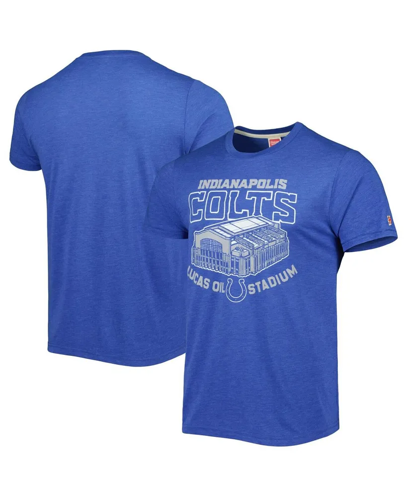 Men's Homage Royal Indianapolis Colts Stadium Tri-Blend T-shirt