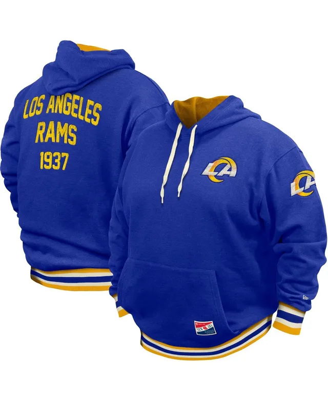 Los Angeles Chargers New Era Combine Authentic Hard Hitter Pullover Hoodie  - Powder Blue