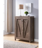 Fc Design Modern 2-Door Shoe Storage Cabinet for 15 Pairs of Shoes